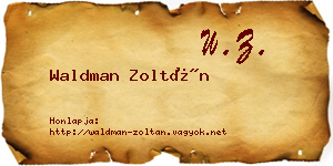 Waldman Zoltán névjegykártya
